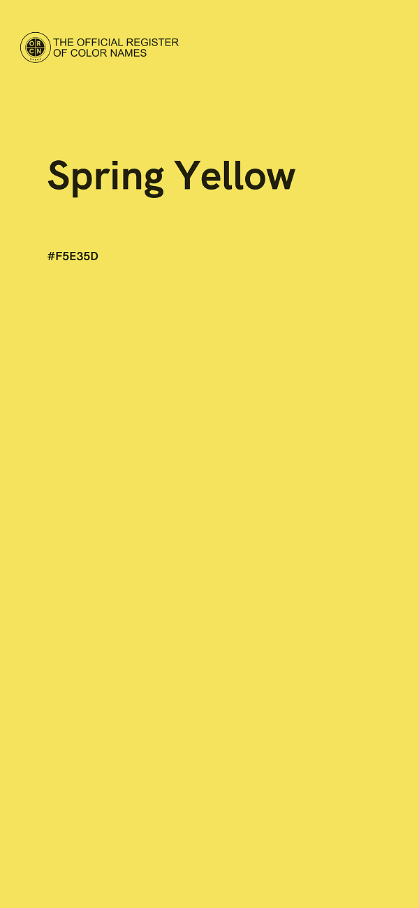 #F5E35D - Spring Yellow color image