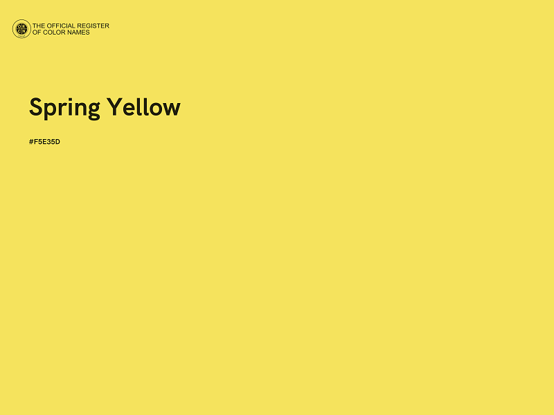 #F5E35D - Spring Yellow color image