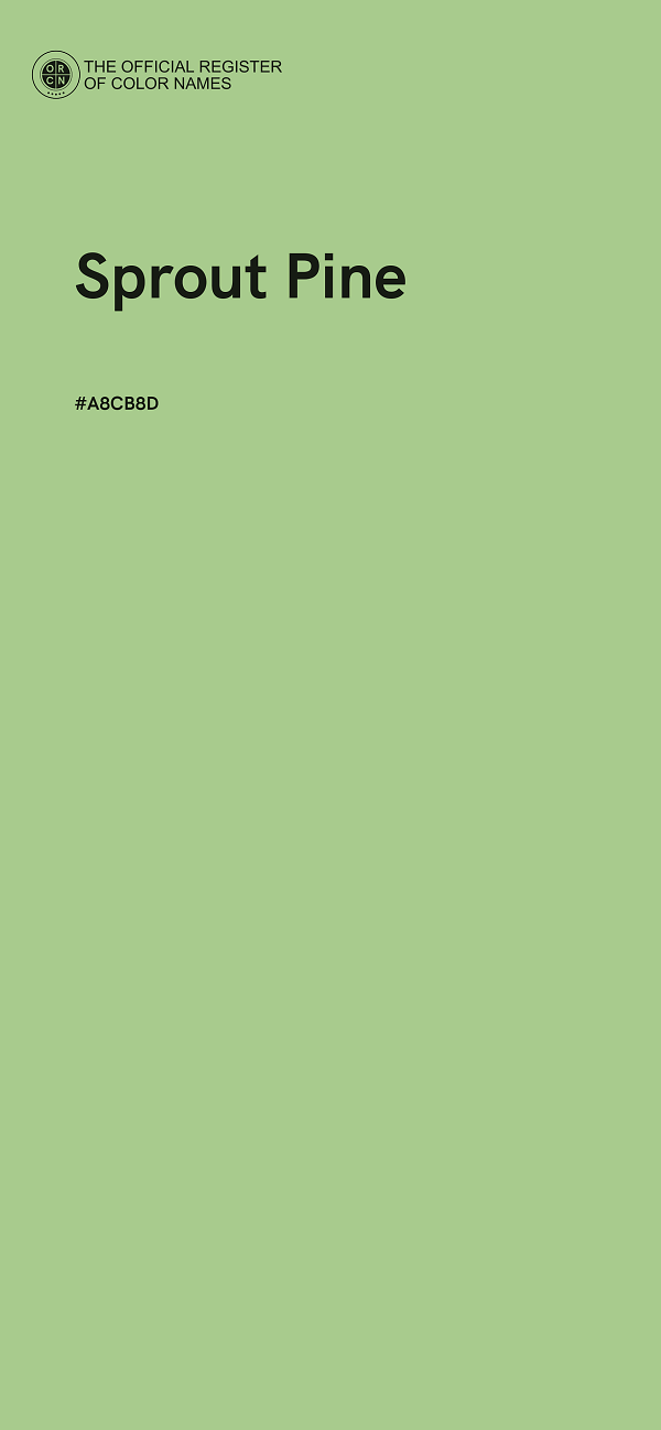 #A8CB8D - Sprout Pine color image