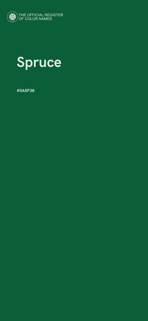 #0A5F38 - Spruce color image