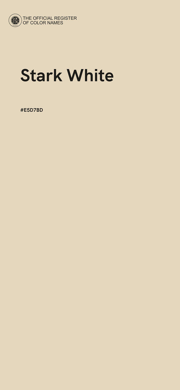 #E5D7BD - Stark White color image