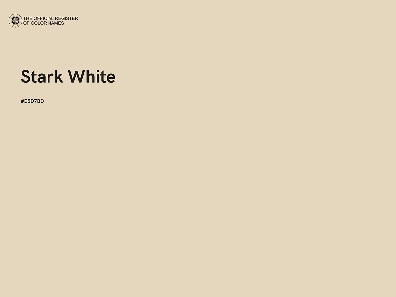 #E5D7BD - Stark White color image