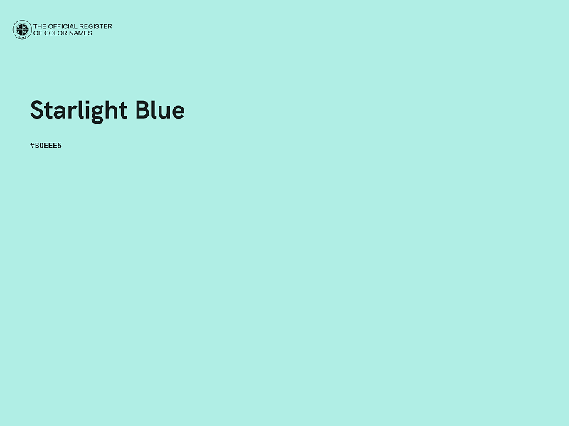 #B0EEE5 - Starlight Blue color image