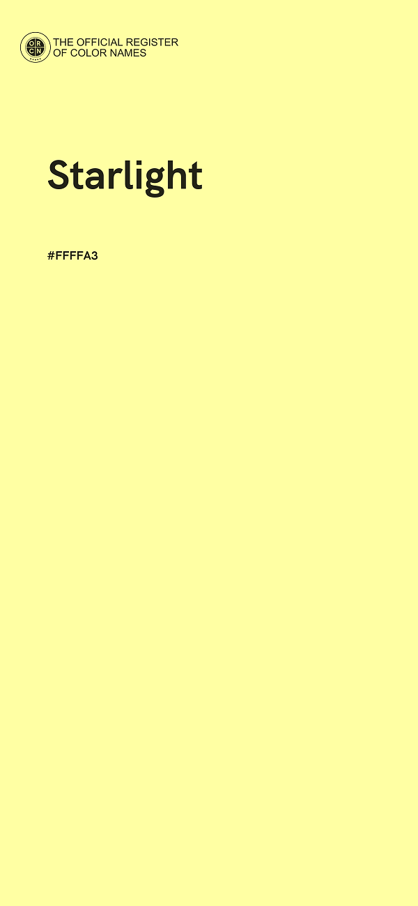 #FFFFA3 - Starlight color image