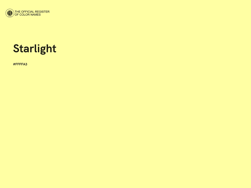 #FFFFA3 - Starlight color image