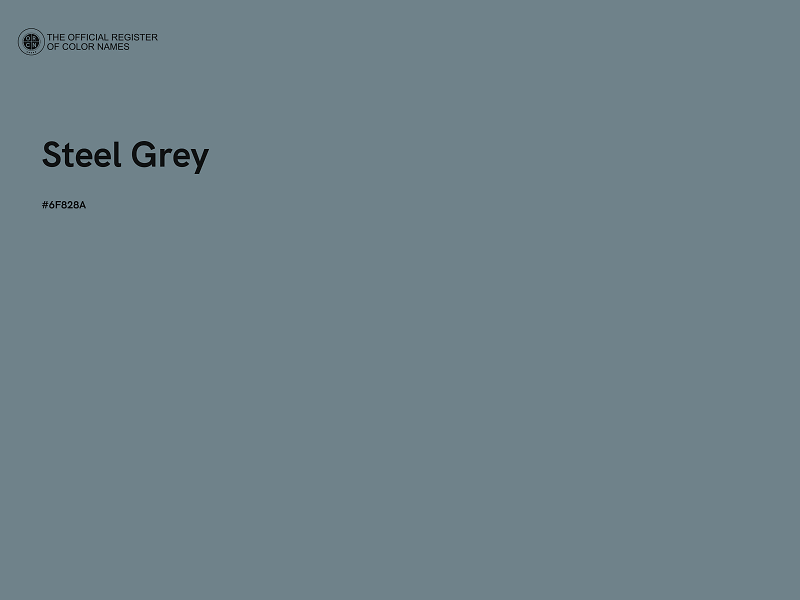 #6F828A - Steel Grey color image