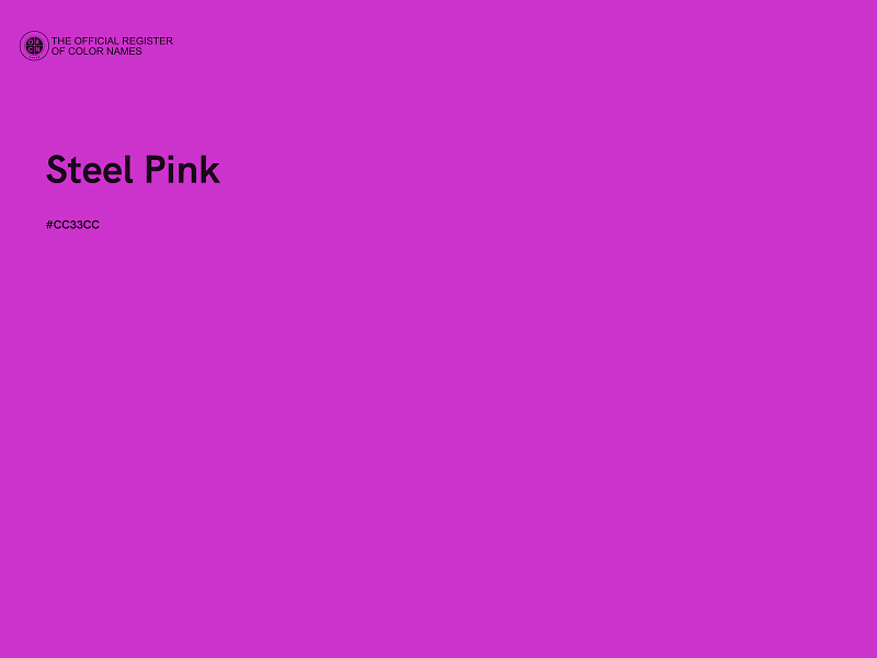 #CC33CC - Steel Pink color image