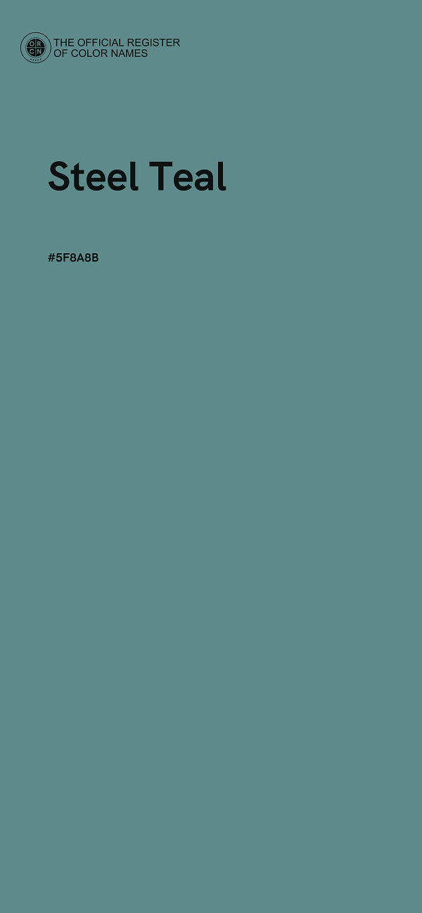 #5F8A8B - Steel Teal color image