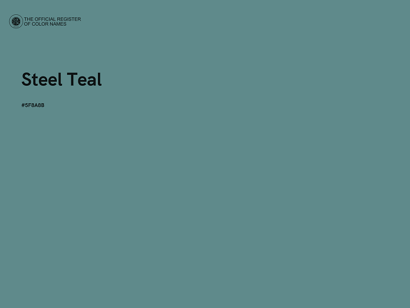 #5F8A8B - Steel Teal color image