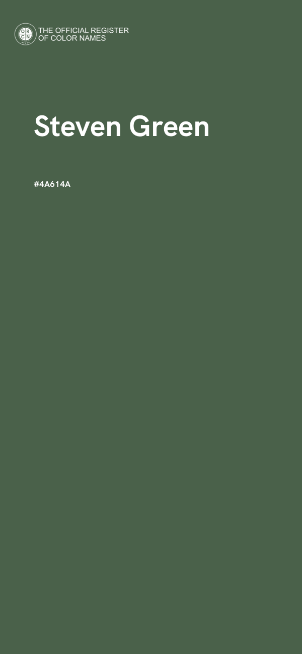 #4A614A - Steven Green color image