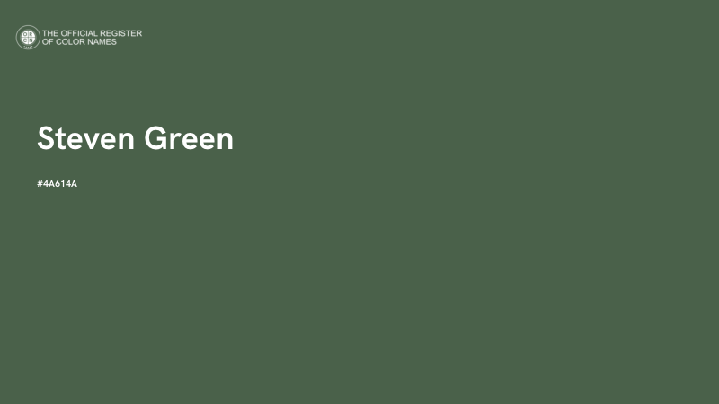#4A614A - Steven Green color image