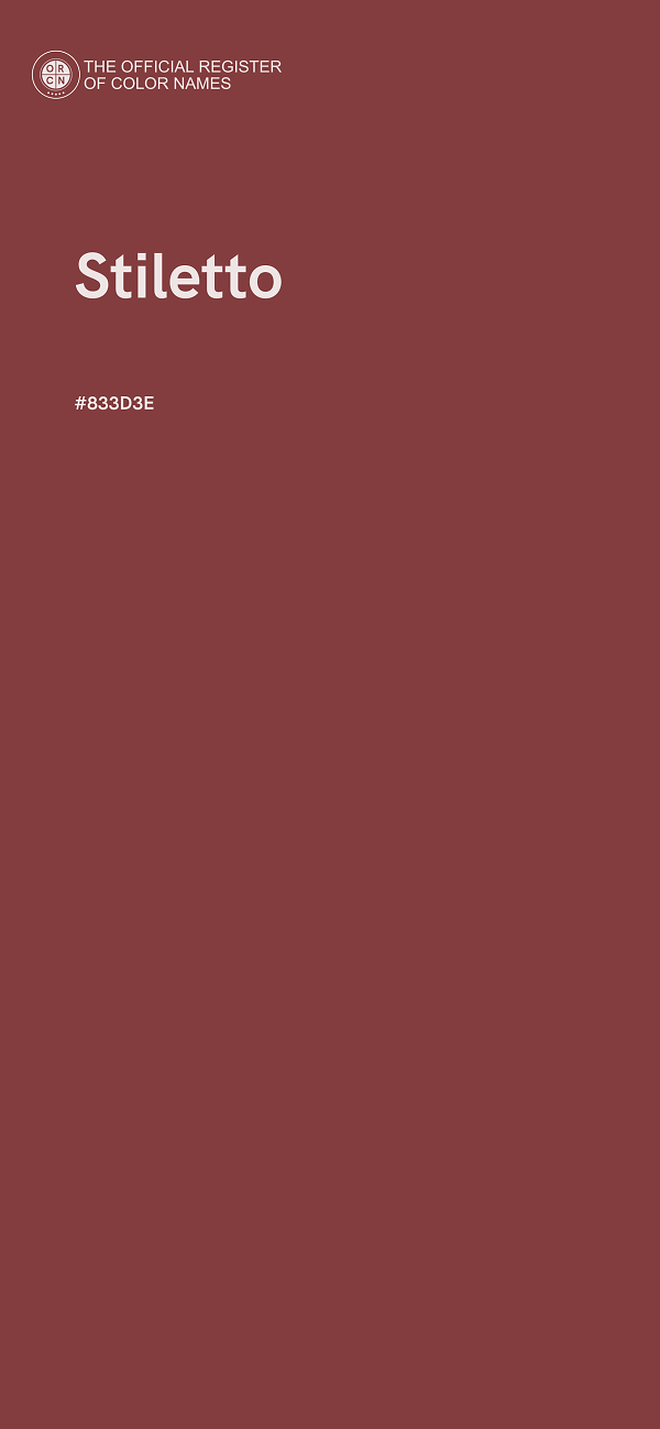 #833D3E - Stiletto color image