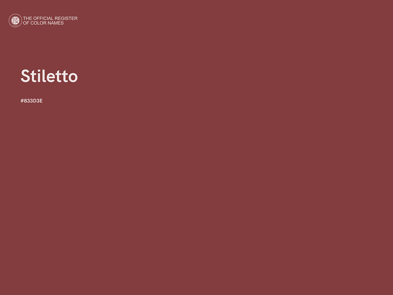#833D3E - Stiletto color image