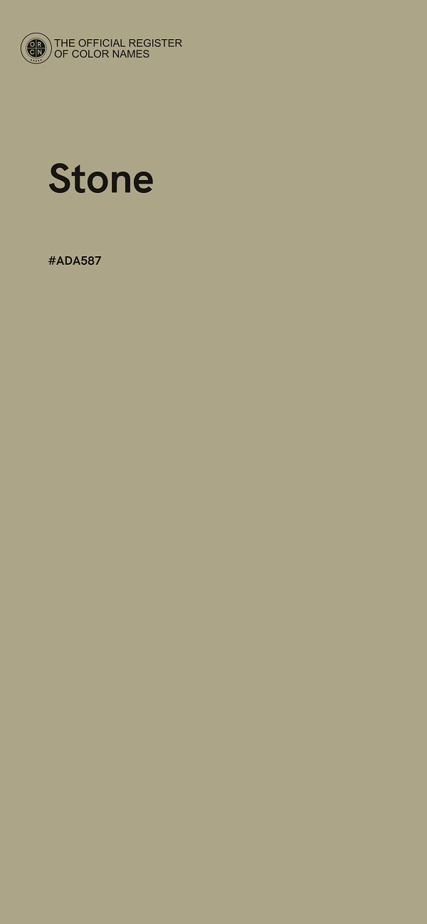 #ADA587 - Stone color image
