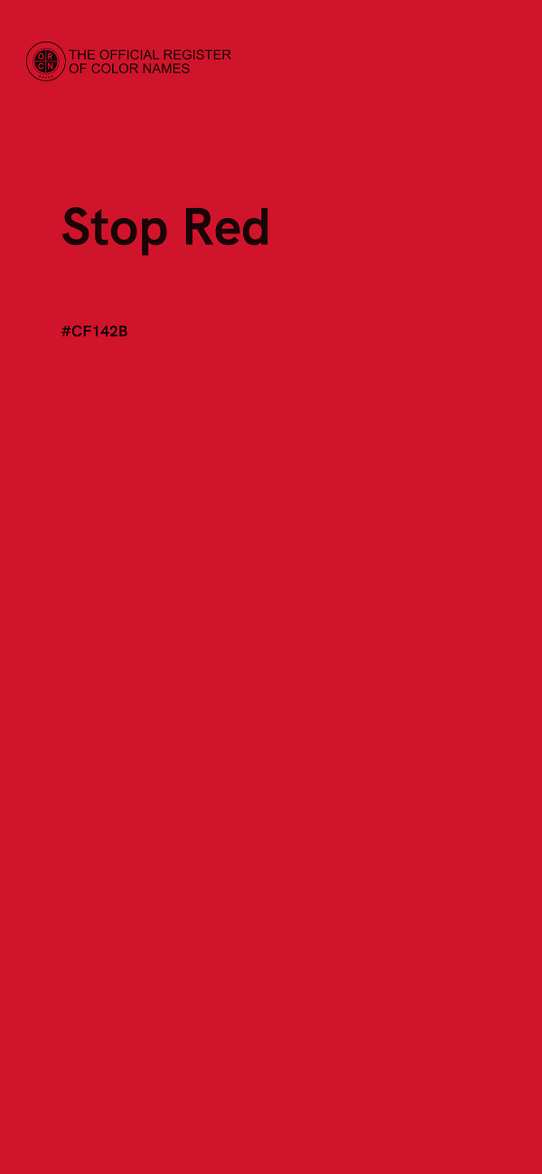 #CF142B - Stop Red color image
