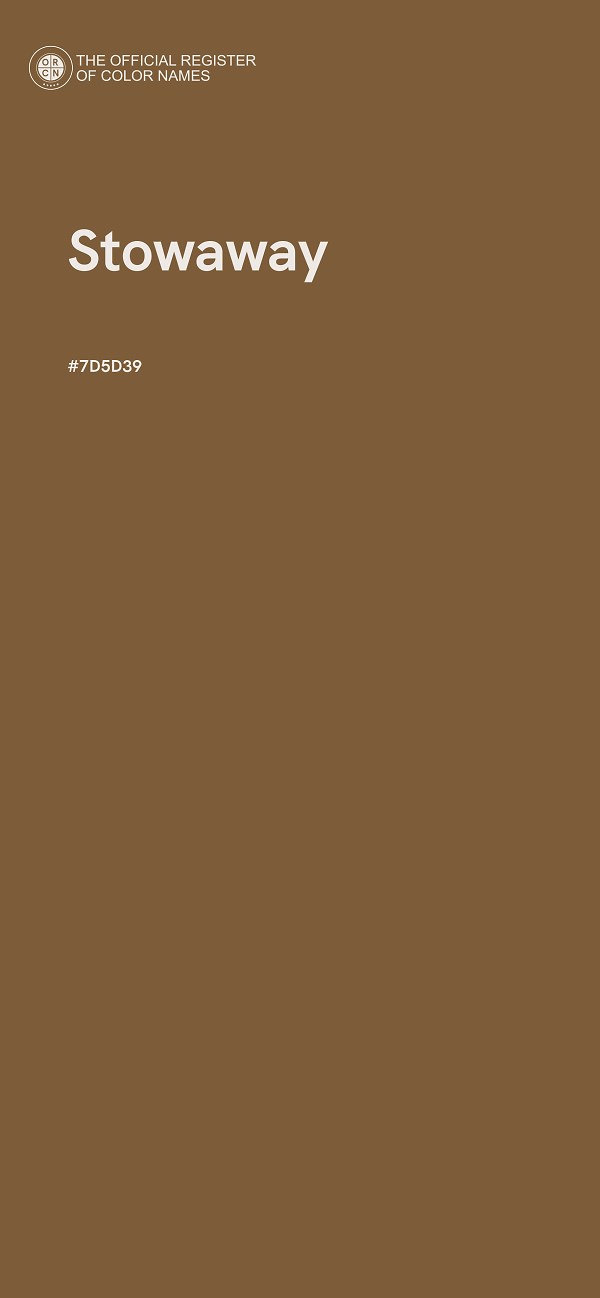 #7D5D39 - Stowaway color image