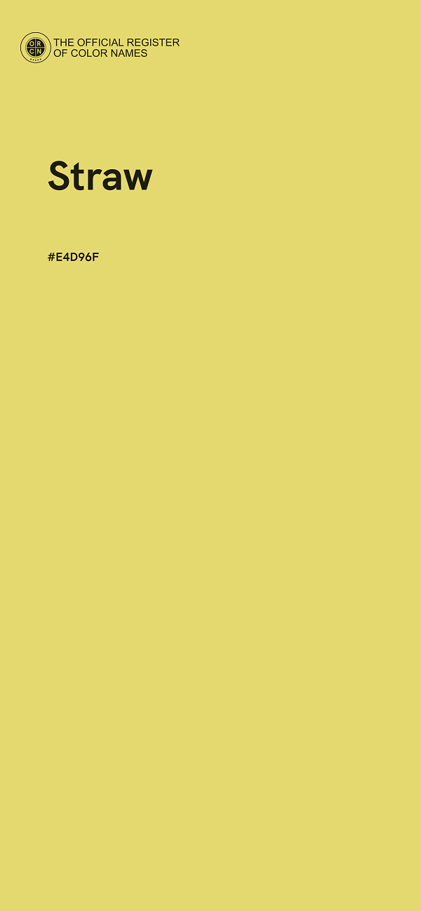 #E4D96F - Straw color image
