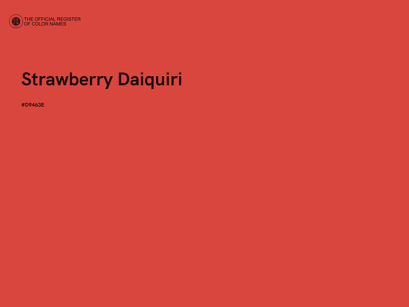 #D9463E - Strawberry Daiquiri color image