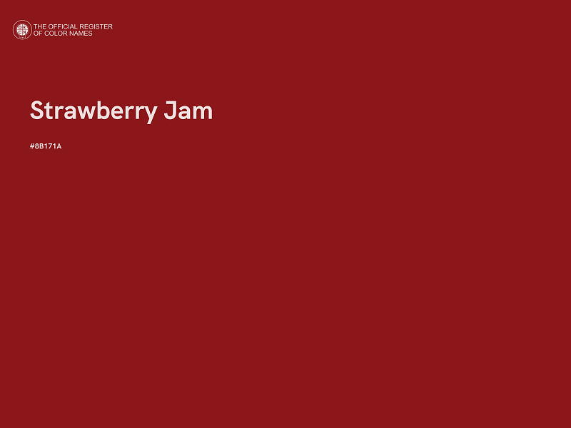 #8B171A - Strawberry Jam color image