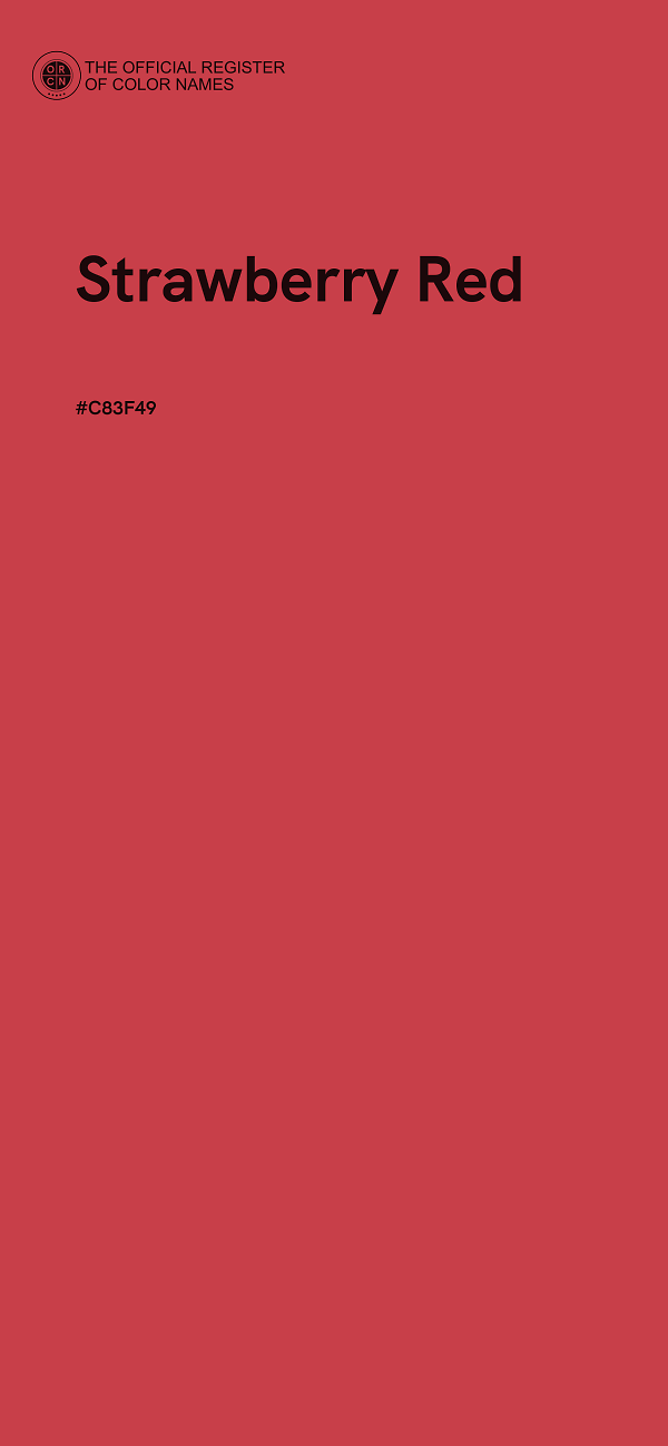 #C83F49 - Strawberry Red color image