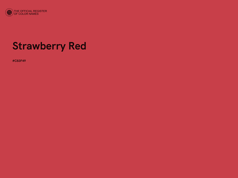 #C83F49 - Strawberry Red color image