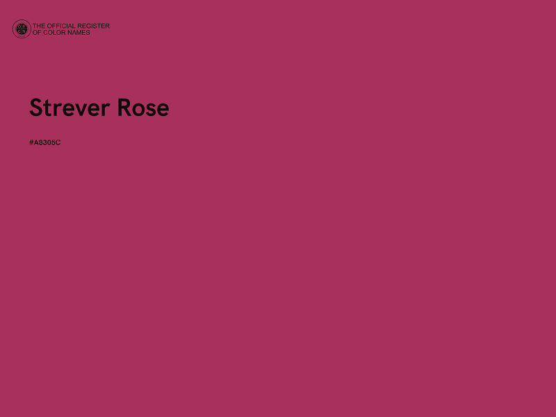 #A8305C - Strever Rose color image