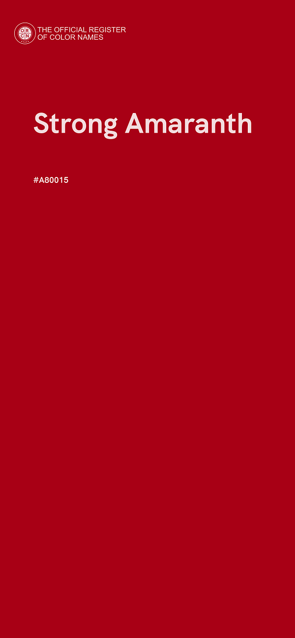 #A80015 - Strong Amaranth color image