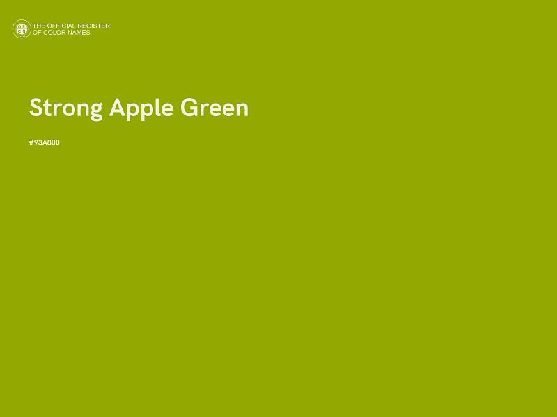 #93A800 - Strong Apple Green color image