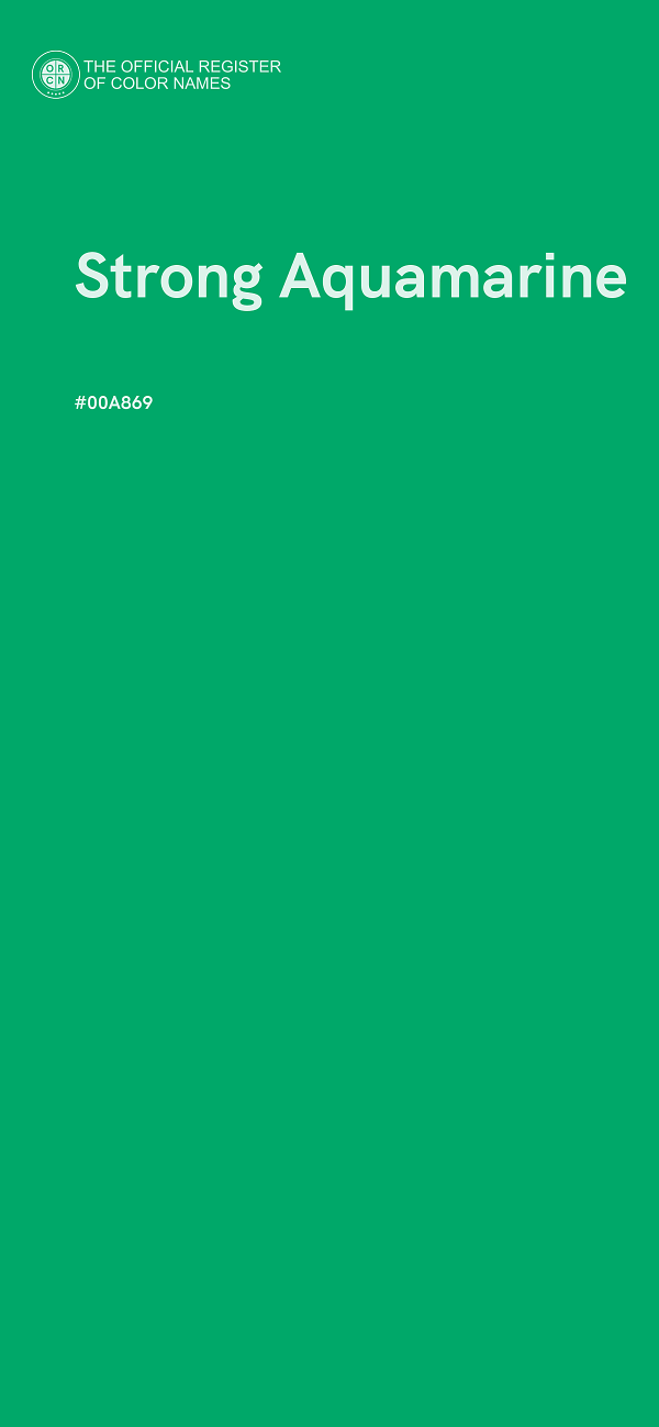 #00A869 - Strong Aquamarine color image