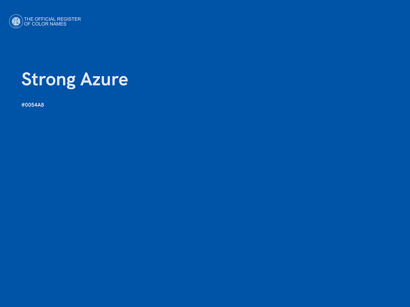 #0054A8 - Strong Azure color image