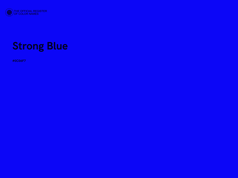 #0C06F7 - Strong Blue color image