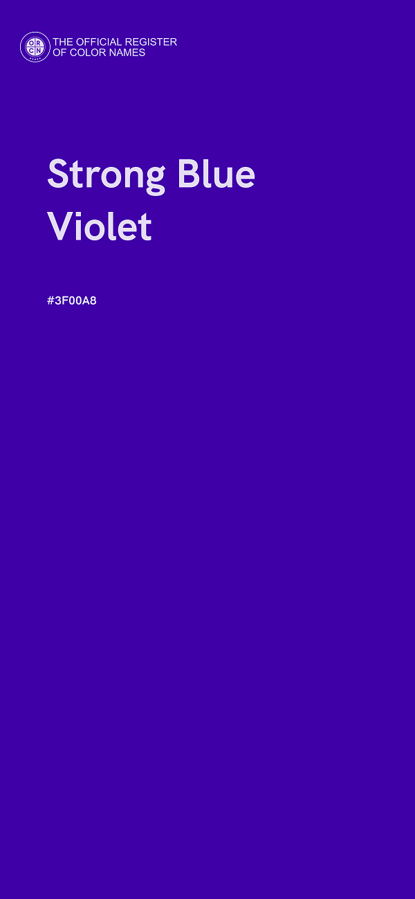 #3F00A8 - Strong Blue Violet color image