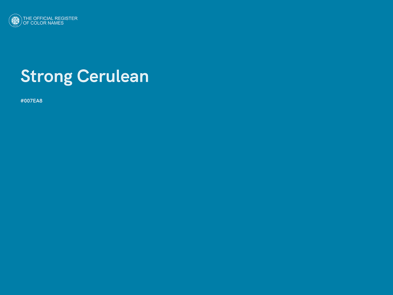 #007EA8 - Strong Cerulean color image