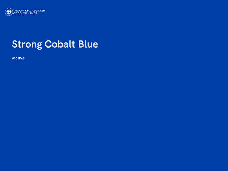 #003FA8 - Strong Cobalt Blue color image