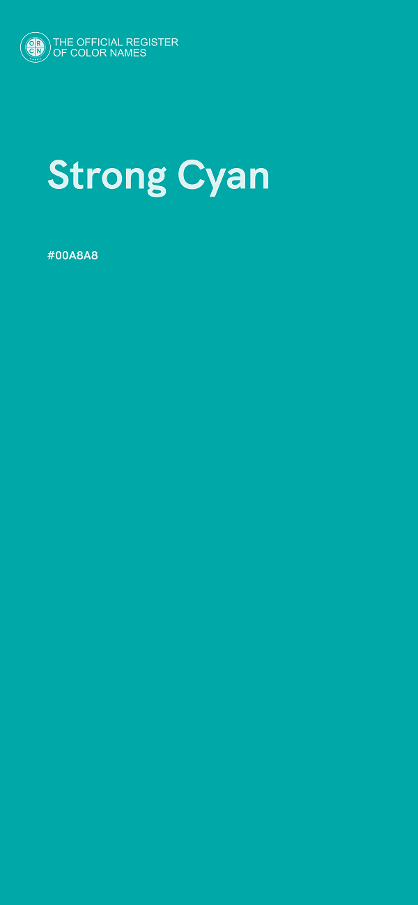 #00A8A8 - Strong Cyan color image