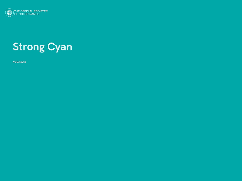 #00A8A8 - Strong Cyan color image
