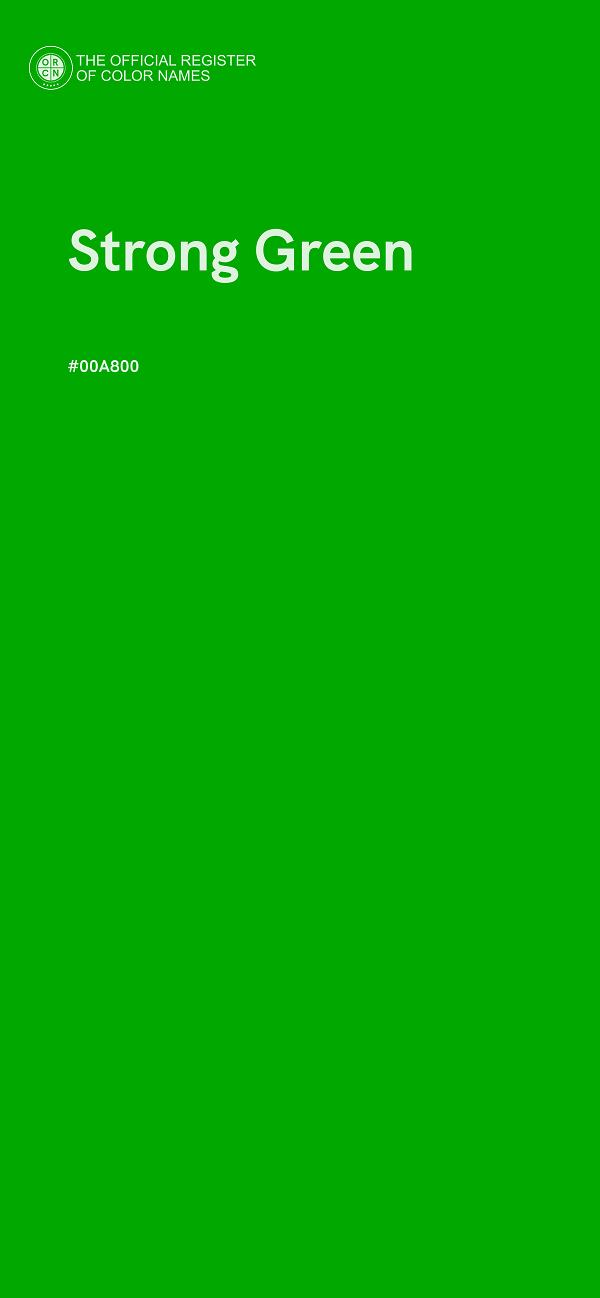 #00A800 - Strong Green color image