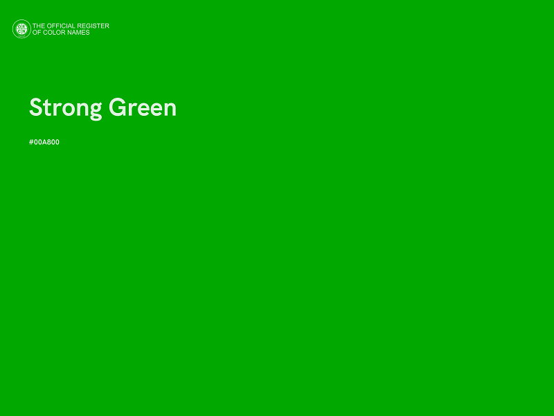 #00A800 - Strong Green color image