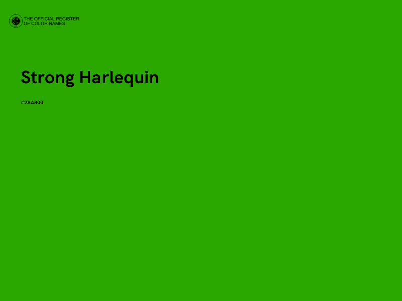 #2AA800 - Strong Harlequin color image