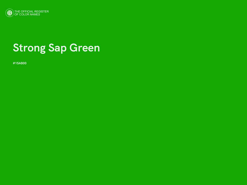 #15A800 - Strong Sap Green color image