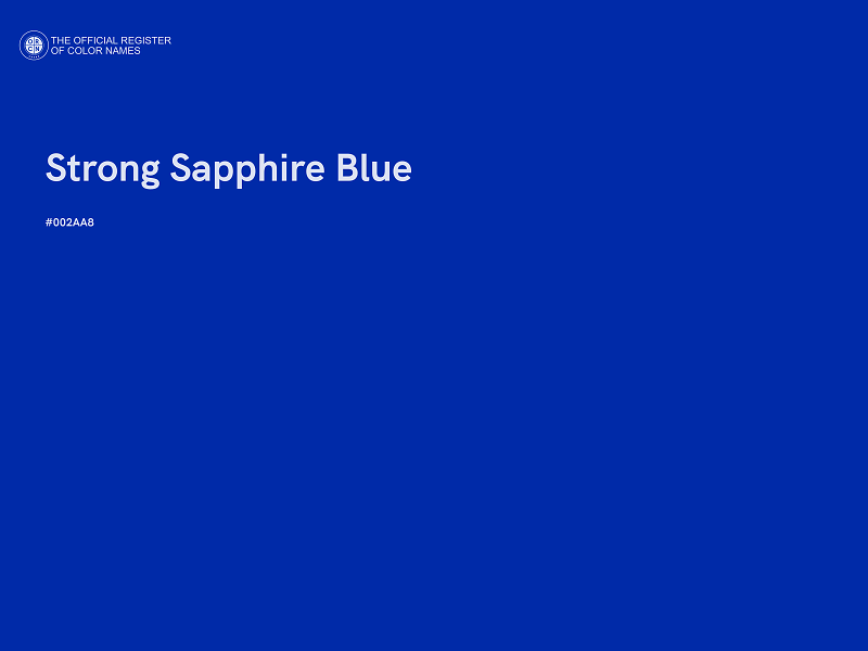 #002AA8 - Strong Sapphire Blue color image