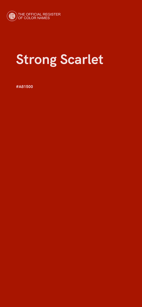 #A81500 - Strong Scarlet color image