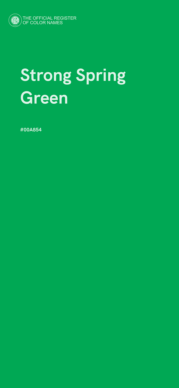 #00A854 - Strong Spring Green color image