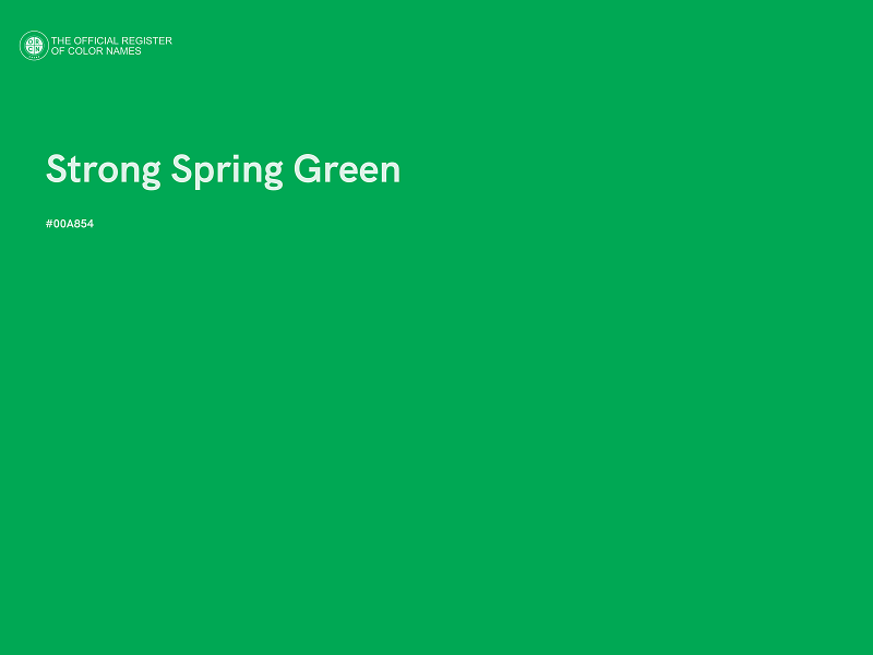 #00A854 - Strong Spring Green color image