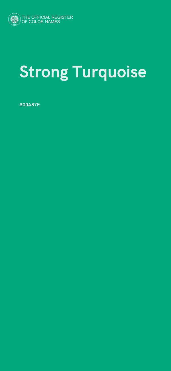 #00A87E - Strong Turquoise color image