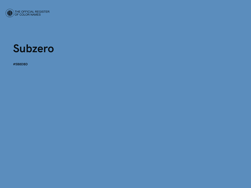 #5B8DBD - Subzero color image