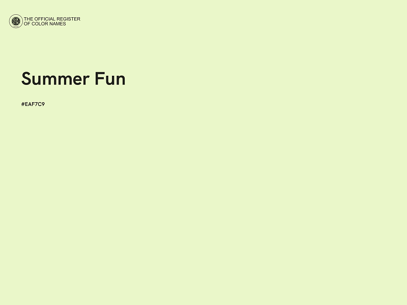 #EAF7C9 - Summer Fun color image