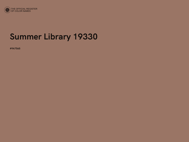 #9A7565 - Summer Library 19330 color image