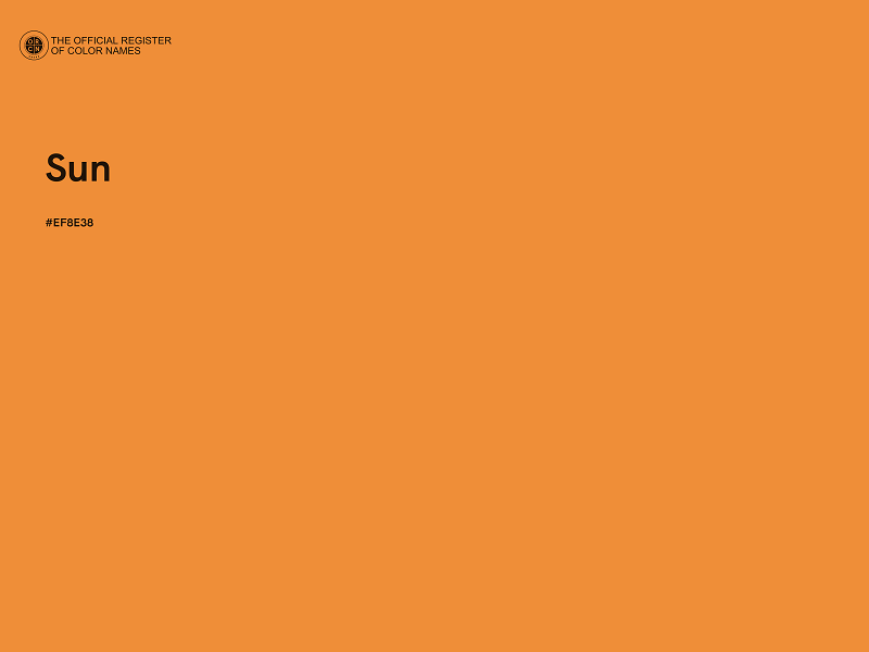 #EF8E38 - Sun color image
