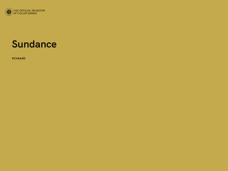 #C4AA4D - Sundance color image